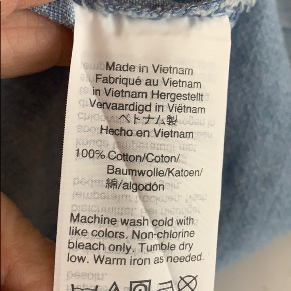 J. Crew Mercantile Classic Chambray Button Down L - Picture 6 of 8